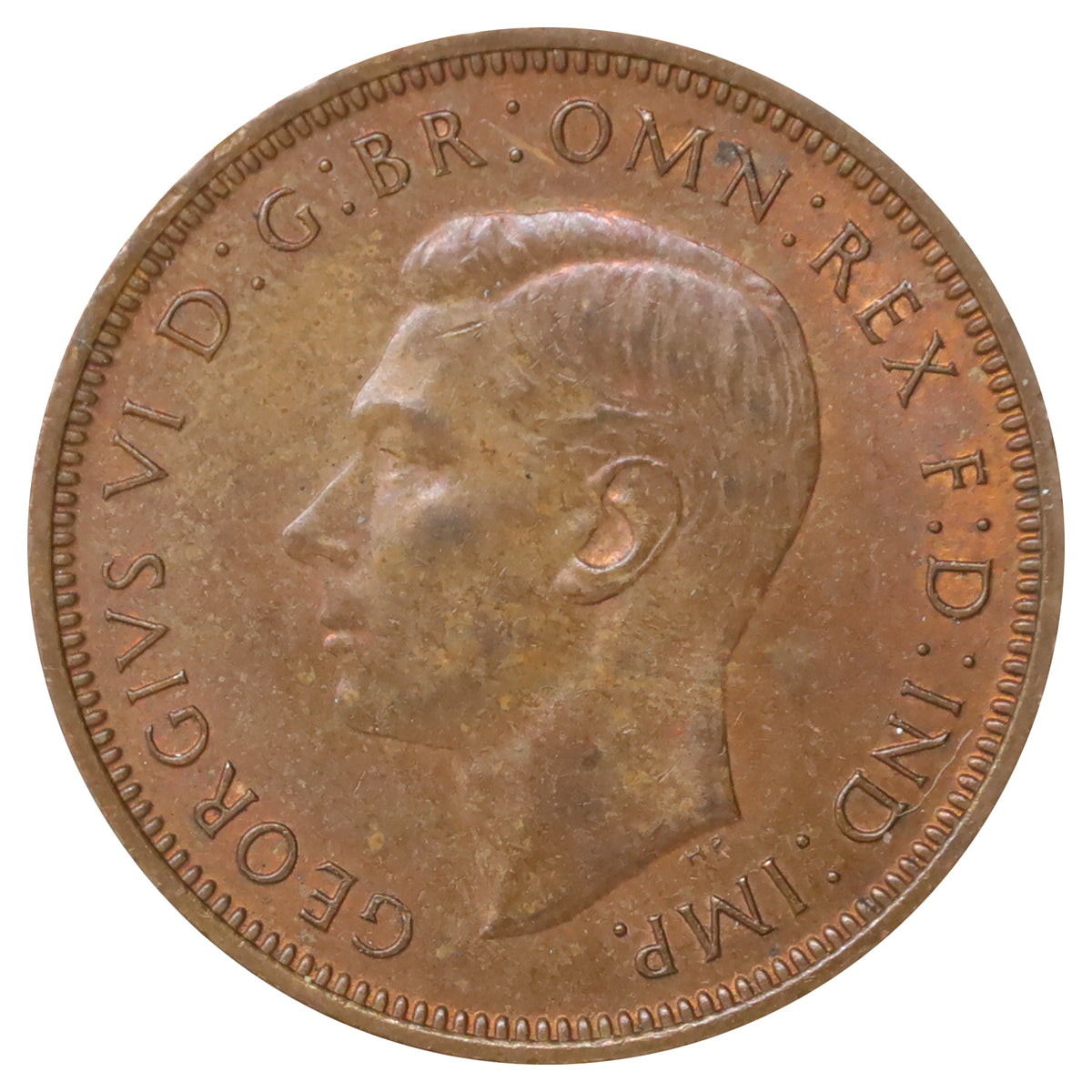 Great Britain 1944 1/2 Penny Uncirculated (MS60)