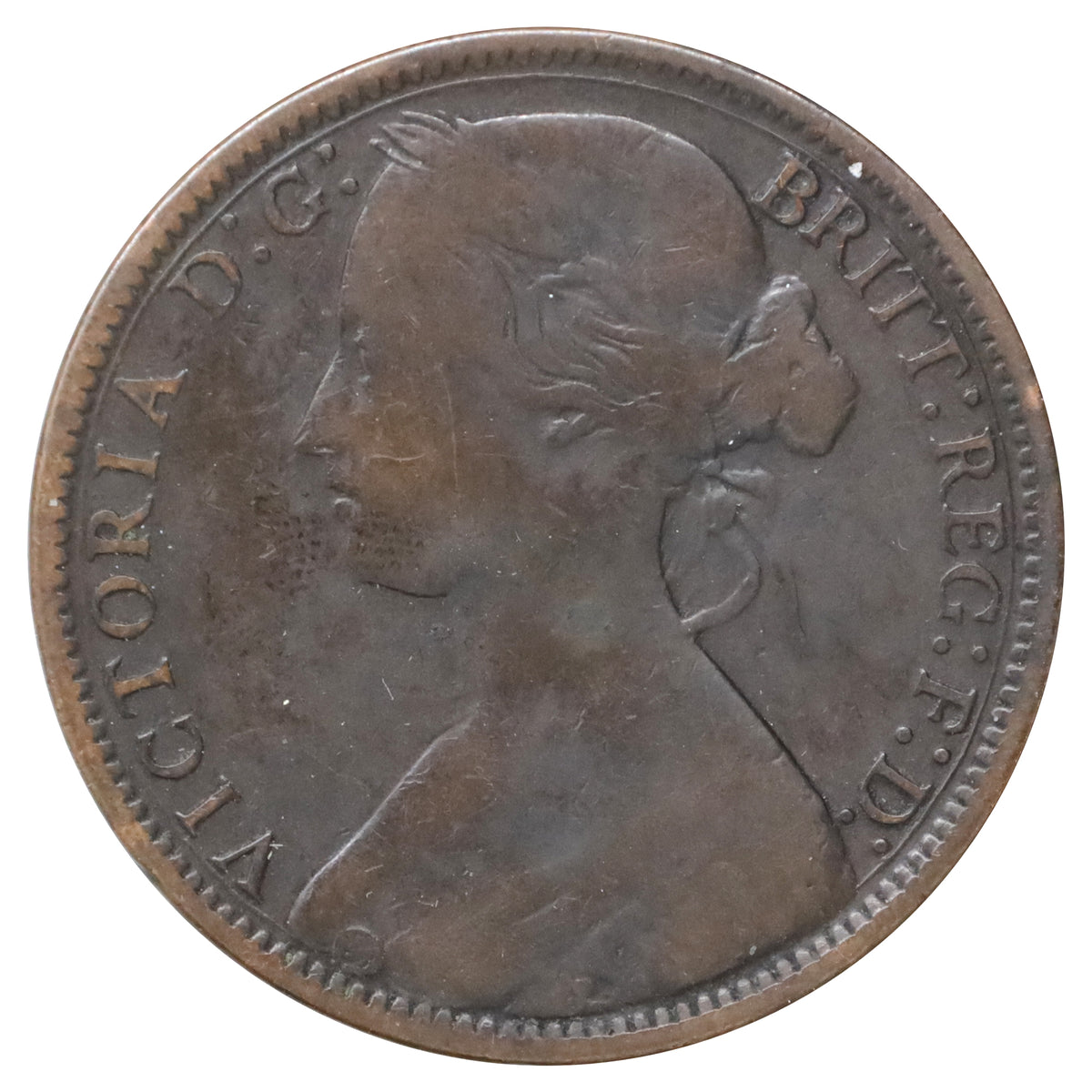 Great Britain 1865 Penny Very Good (VG8)