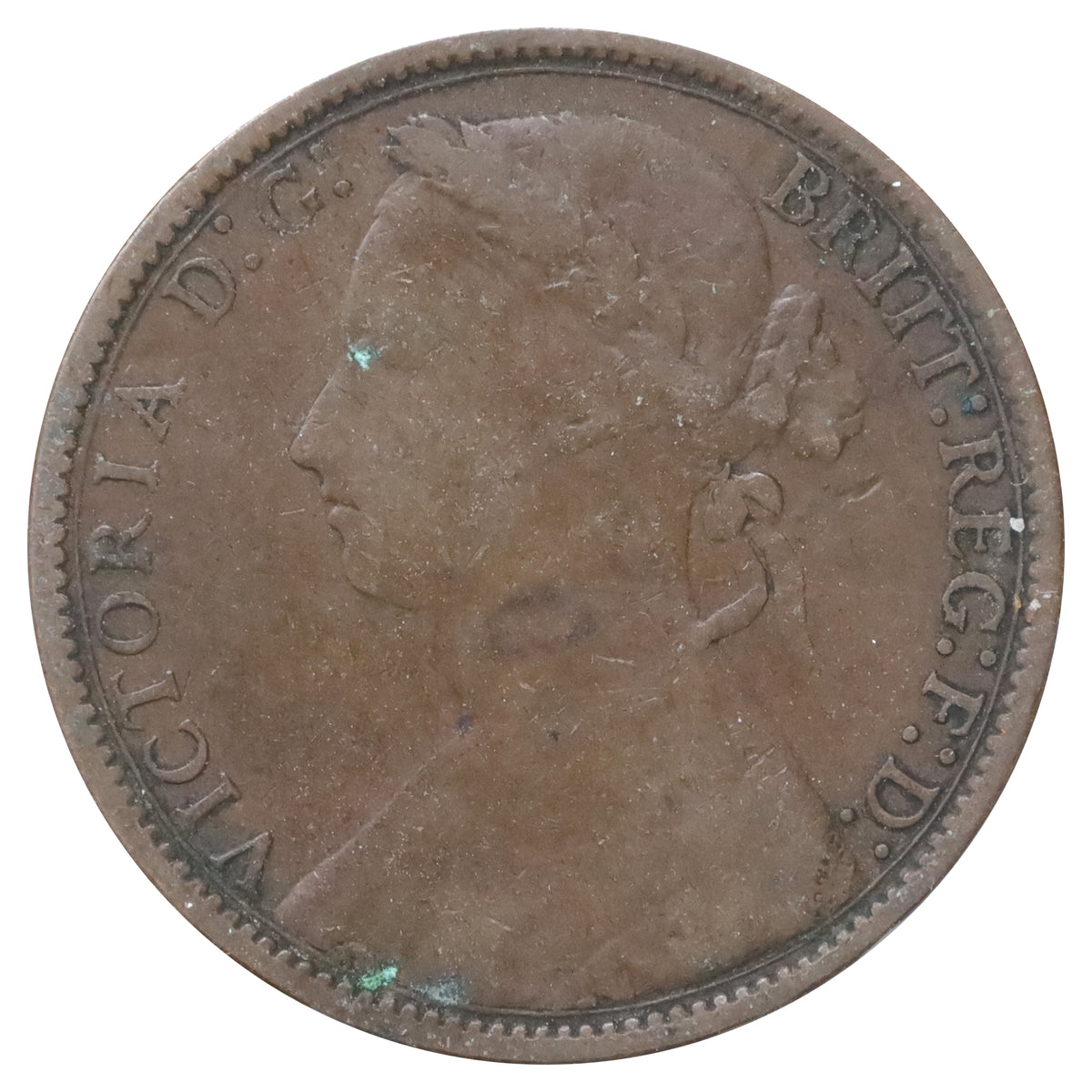 Great Britain 1876h Small Date Penny Fine (F12)