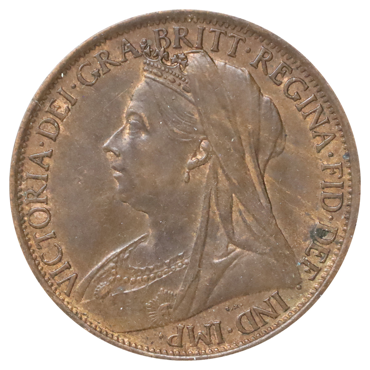 Great Britain 1901 Penny Almost Uncirculated (AU50)