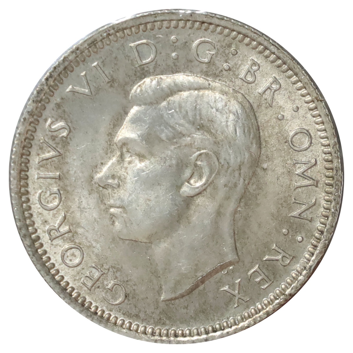 Great Britain 1944 6 Pence Almost Uncirculated (AU50)