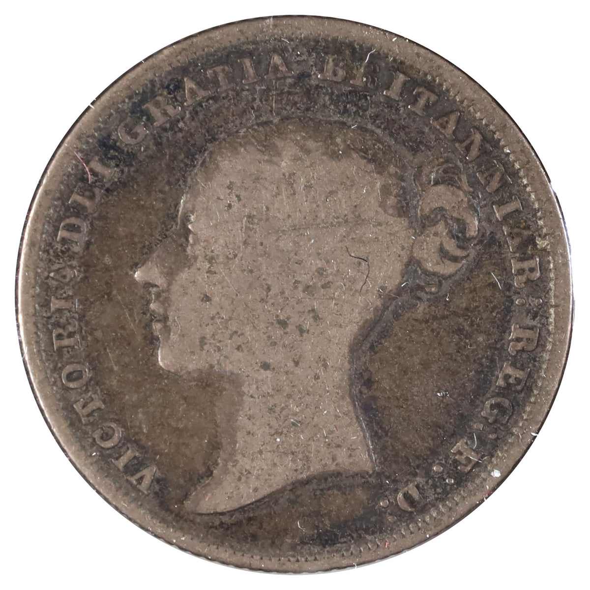 Great Britain 1838 Shilling Very Good (VG8)