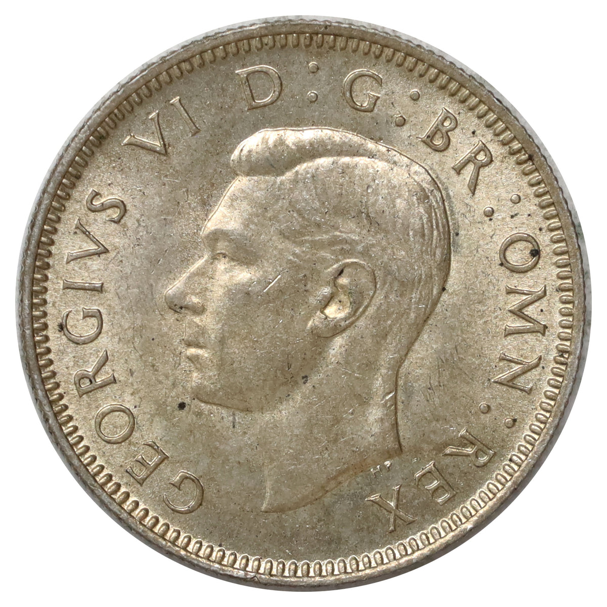 Great Britain 1946 English Crest Shilling Almost Uncirculated (AU50)