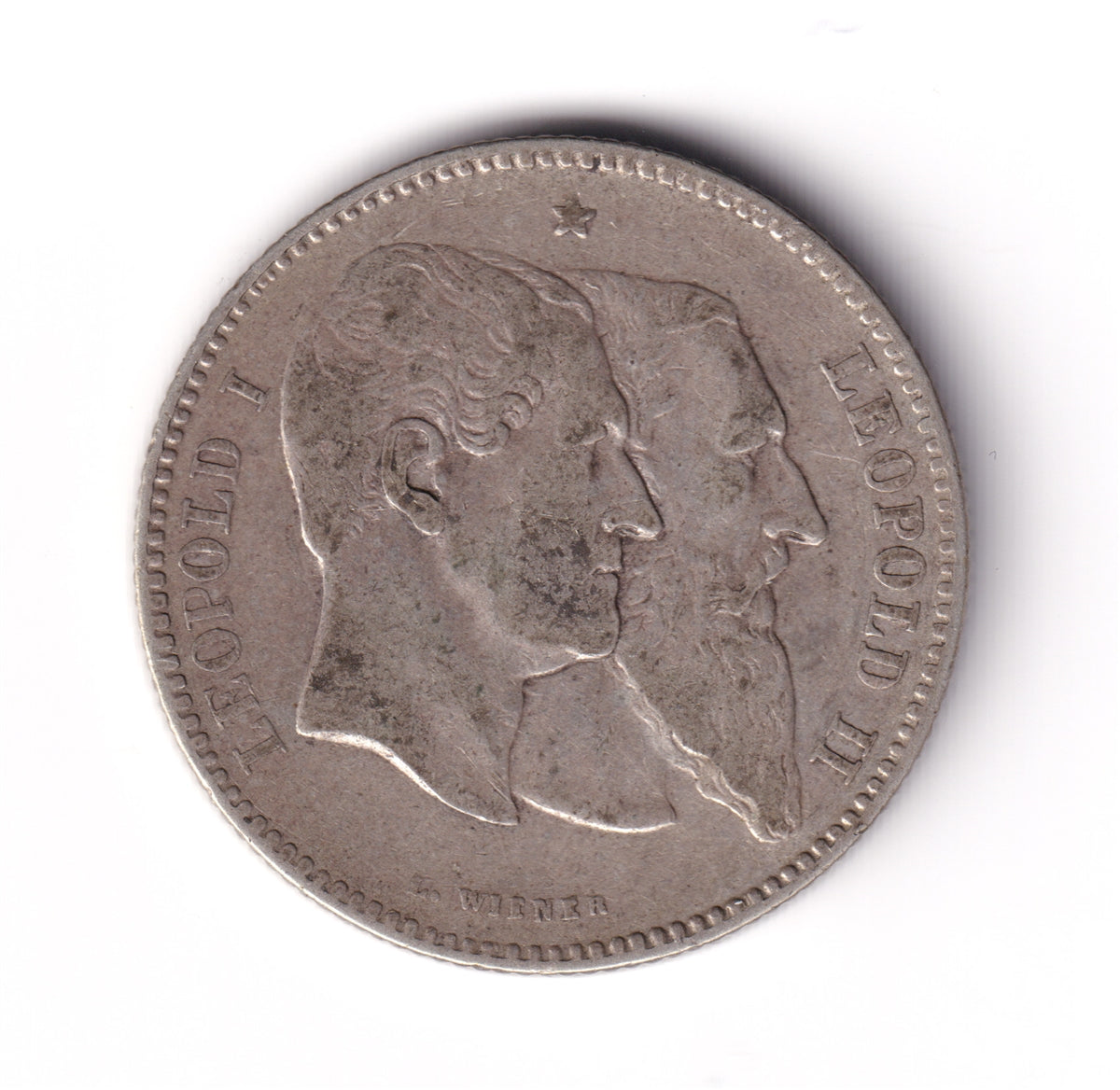 Belgium 1880 2 Francs Extra Fine (EF40)