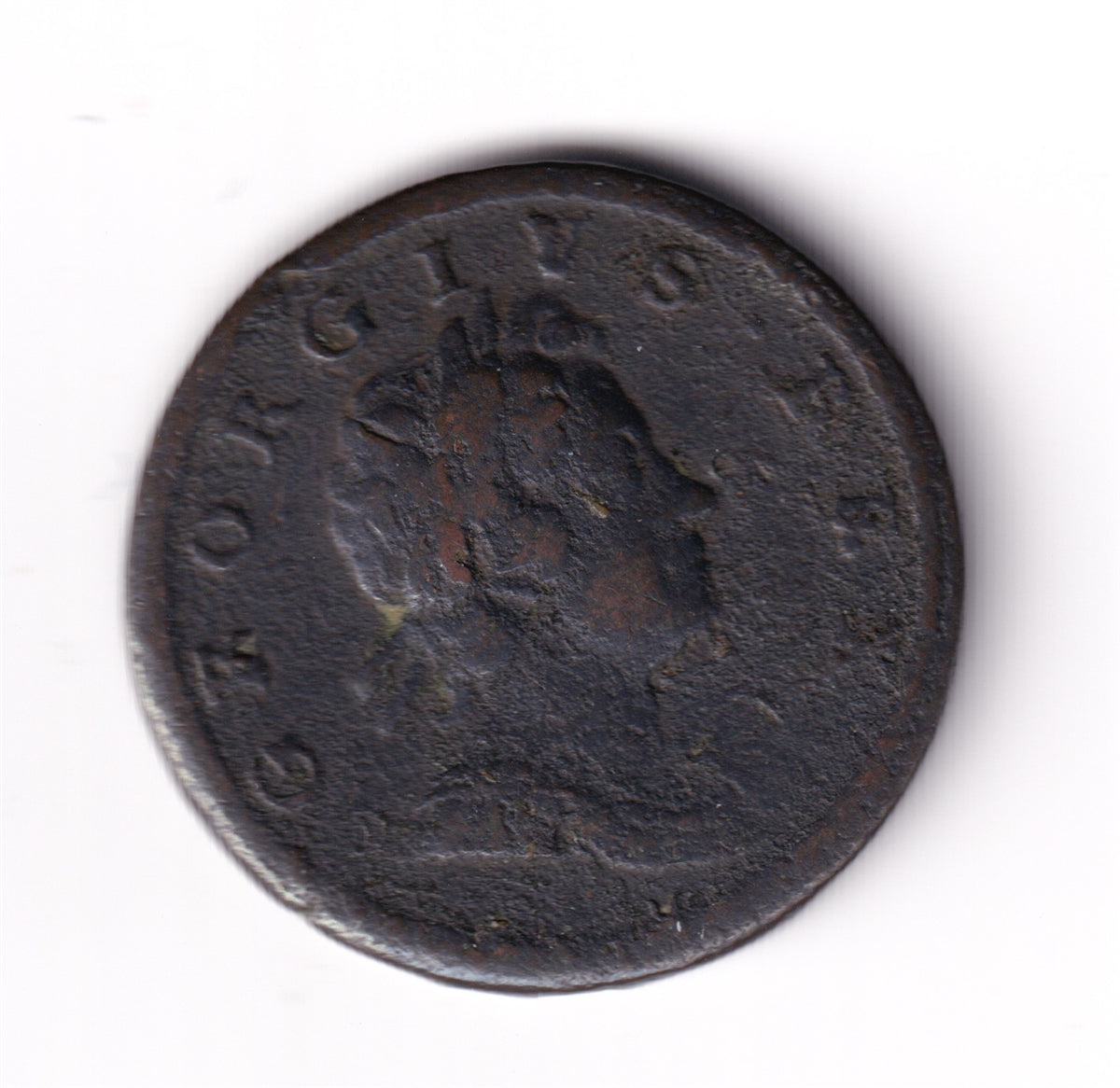 Great Britain 1717 1/2 Penny Very Fine (VF20) Corrosion $