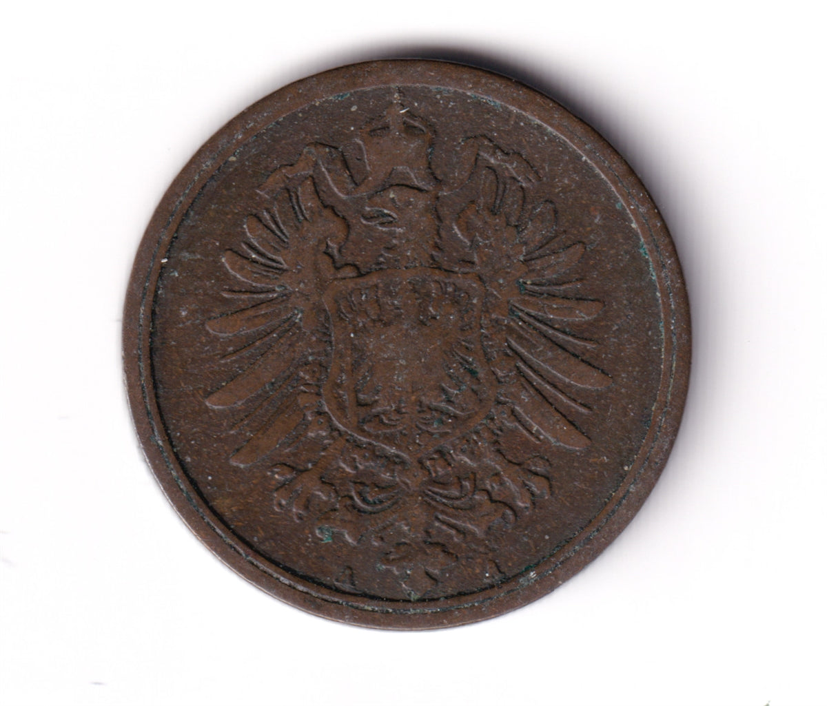 German Empire 1876A 2 Pfennig VF-EF (VF30)