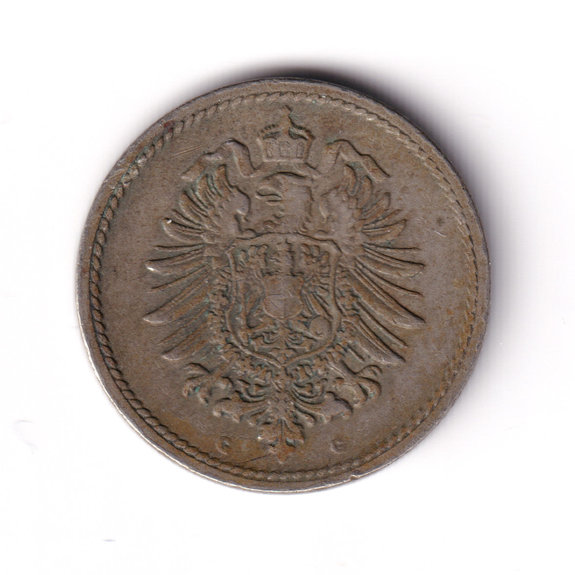German Empire 1875G 5 Pfennig Extra Fine (EF-40)