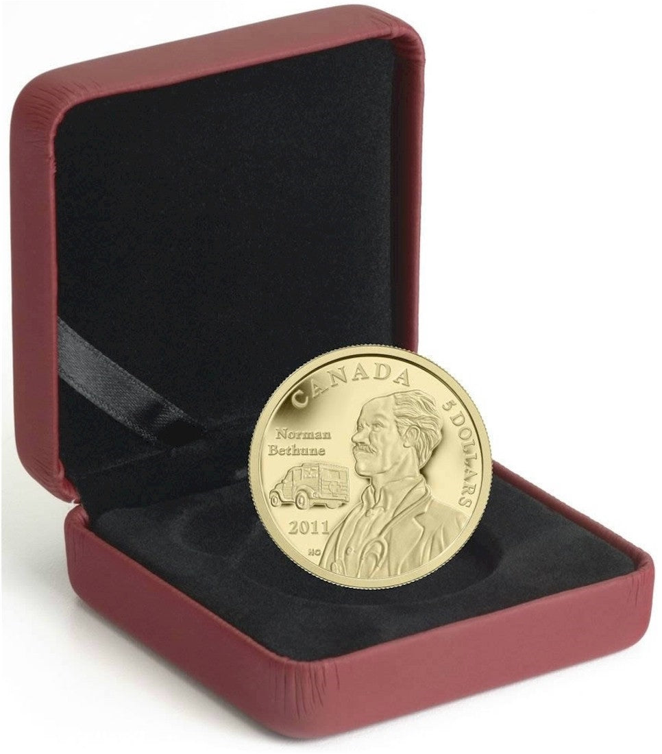 2011 Canada $5 Gold 75th Ann. 1st Blood Transfusion Vehicle (No Tax)