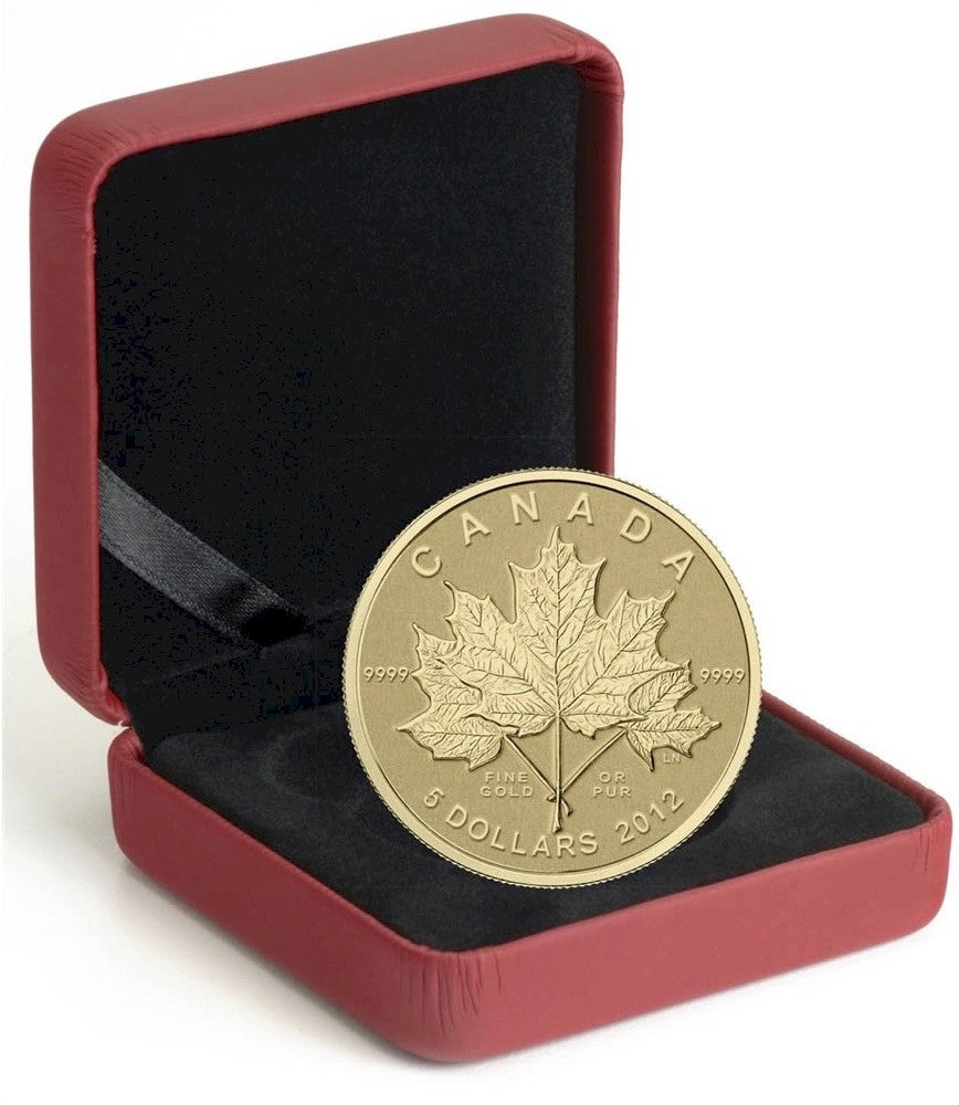 2012 Canada $5 Maple Leaf Forever 1/10thoz. Gold (No Tax)