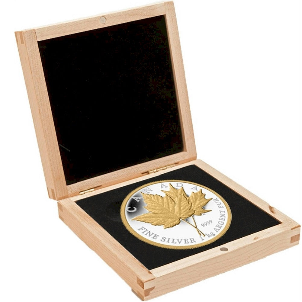 2013 Canada $250 Maple Leaf Forever Kilo with Gold Plating (No Tax)