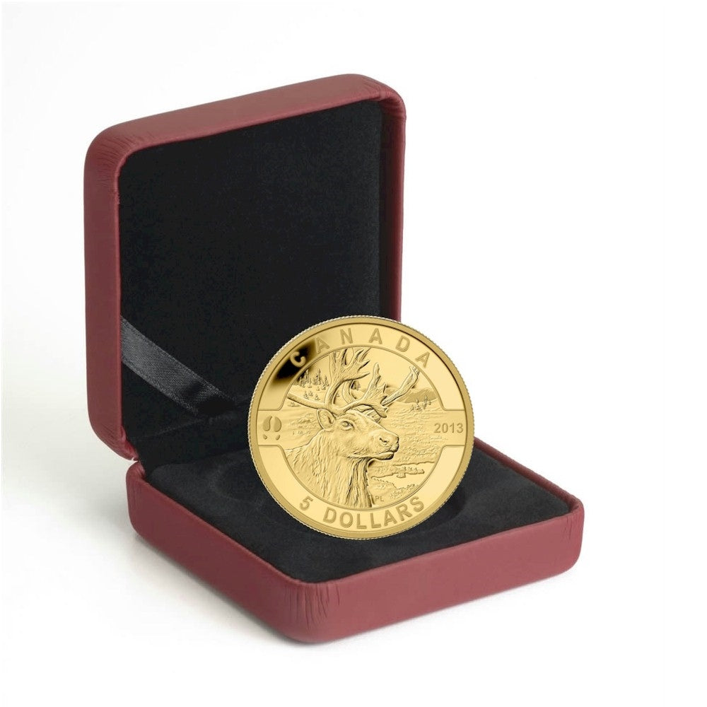 2013 $5 O Canada - The Caribou (#4) Fine Gold Coin (No Tax)