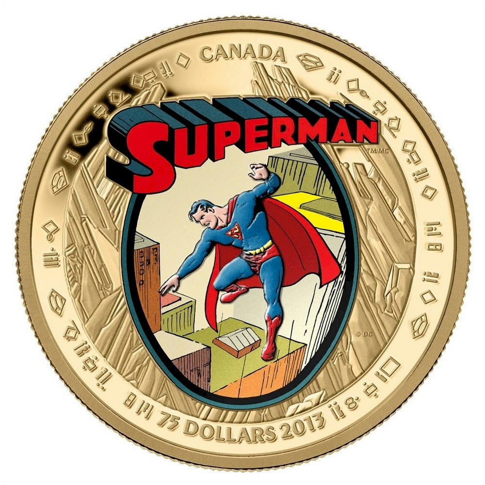 2013 Canada $75 Superman: The Early Years 14K Gold Coin