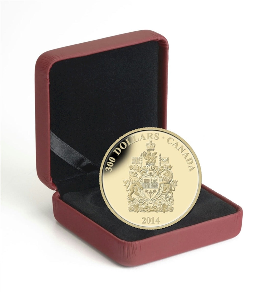 2014 Canada $300 Canadian Coat of Arms 14K Gold (sleeve lightly worn)