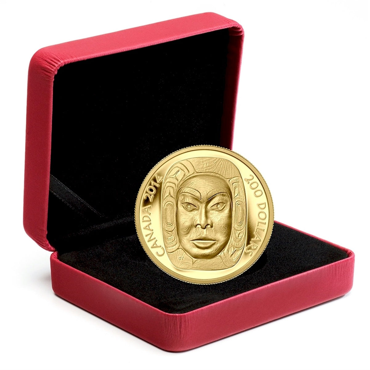2014 Canada $200 Matriarch Moon Mask 1 oz. Pure Gold Coin (No Tax)