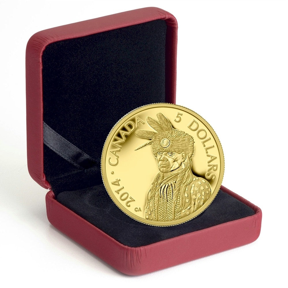 2014 Canada $5 Portrait of Nanaboozhoo 1/10oz Pure Gold Coin (TAX Exempt)