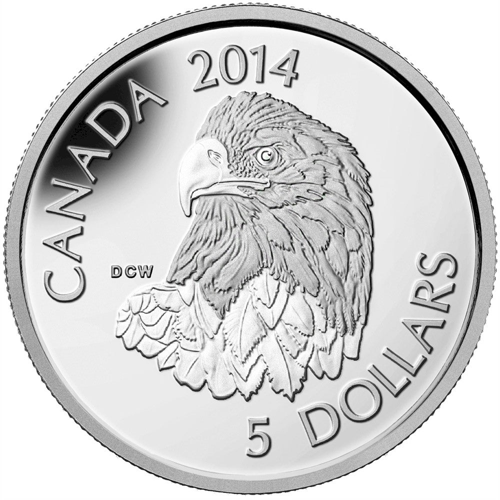 2014 Canada $5 Platinum Coin - Bald Eagle (TAX Exempt) – Colonial