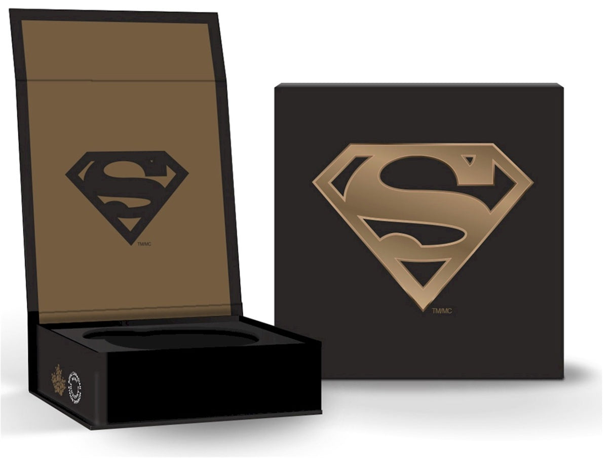 2014 Canada $100 Iconic Superman: Adventures of Superman #596 14K Gold (dented sleeve)