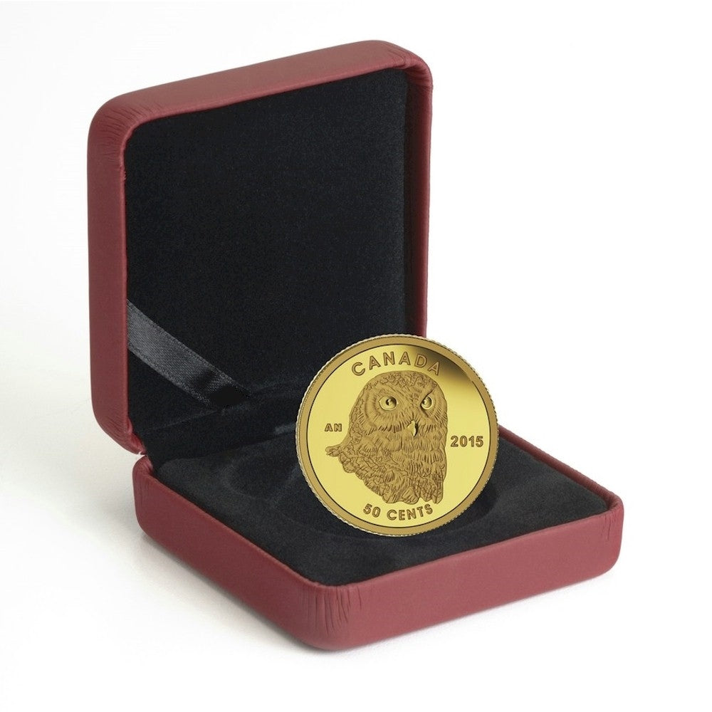 2015 Canada 50-cent Owl 1/25oz. Pure Gold Coin (TAX Exempt)
