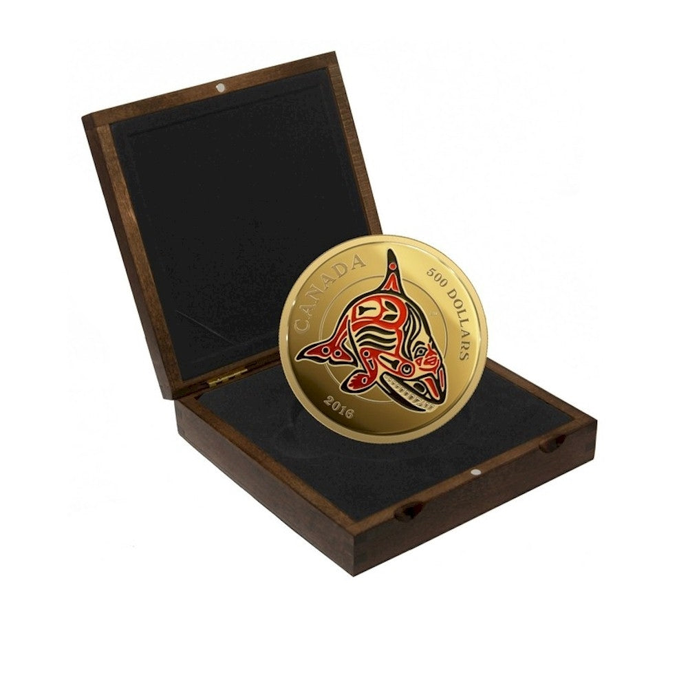 2016 Canada $500 Mythical Realms of the Haida - The Orca 5oz. Gold (No Tax)
