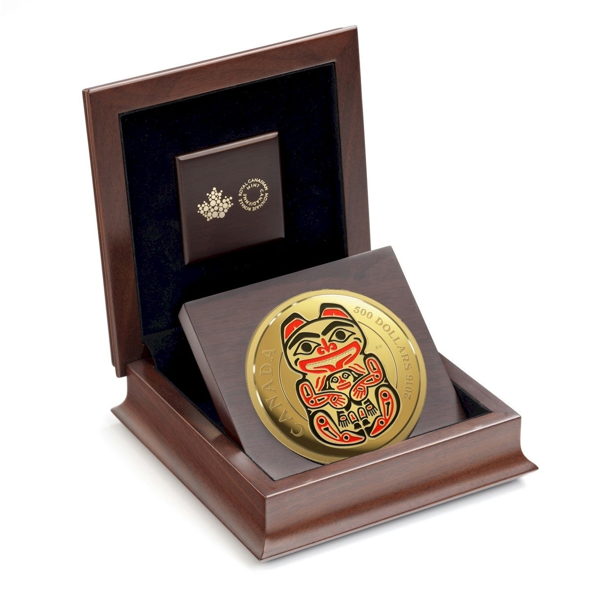 2016 Canada $500 Mythical Realms of the Haida - The Bear 5oz. Gold (No Tax)