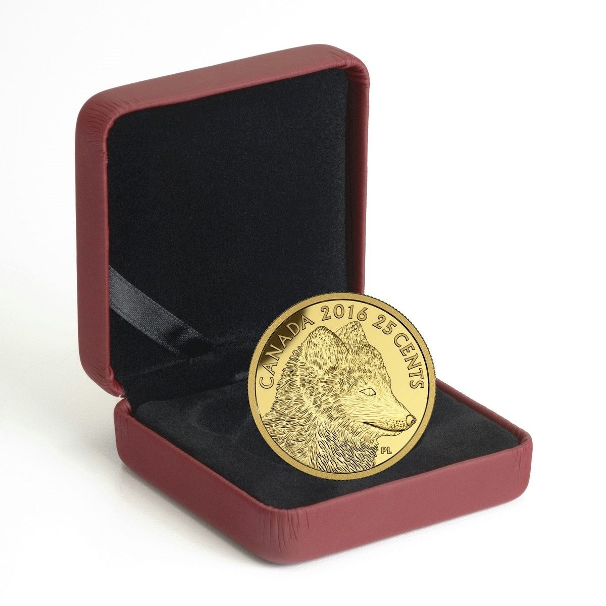 2016 Canada 25-cent Predator vs Prey - Traditional Arctic Fox Gold (No Tax)