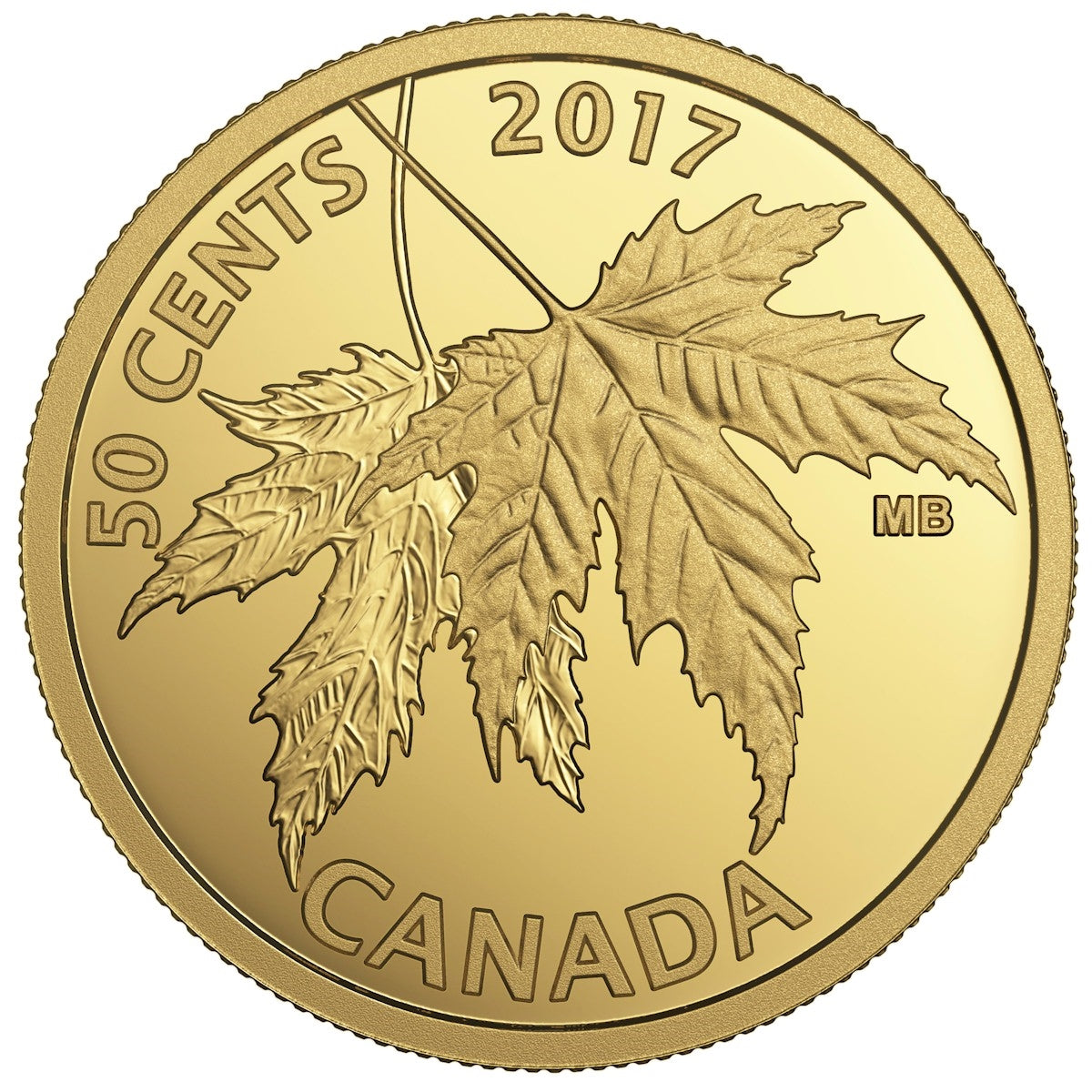 2017 Canada 50-cent The Silver Maple Leaf 1/25oz. Gold (No Tax)