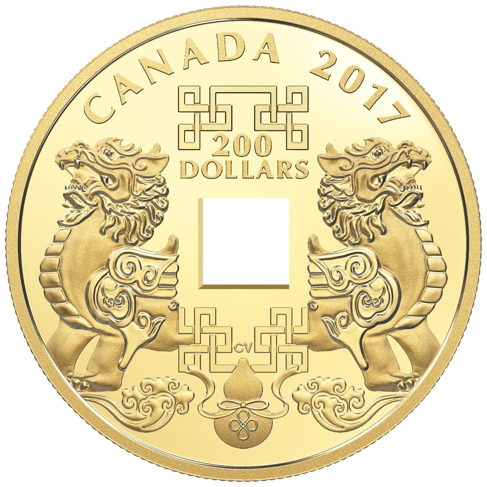 2017 Canada $200 Feng Shui Good Luck Charms 28.25g Pure Gold (No
