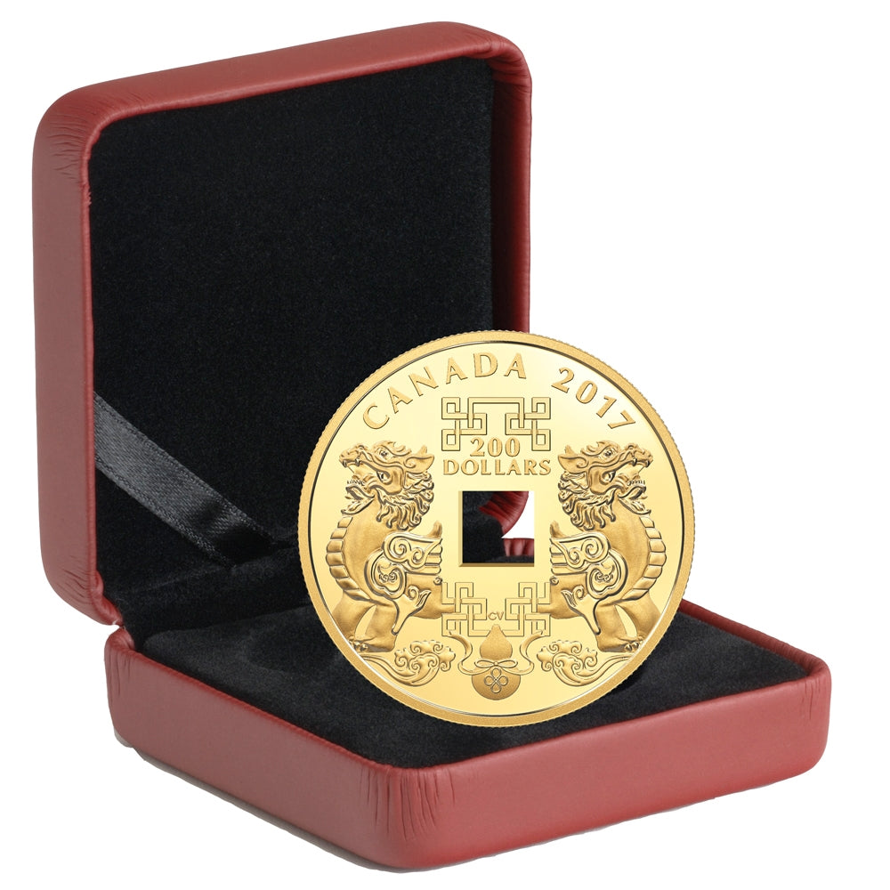 2017 Canada $200 Feng Shui Good Luck Charms 28.25g Pure Gold (No Tax)