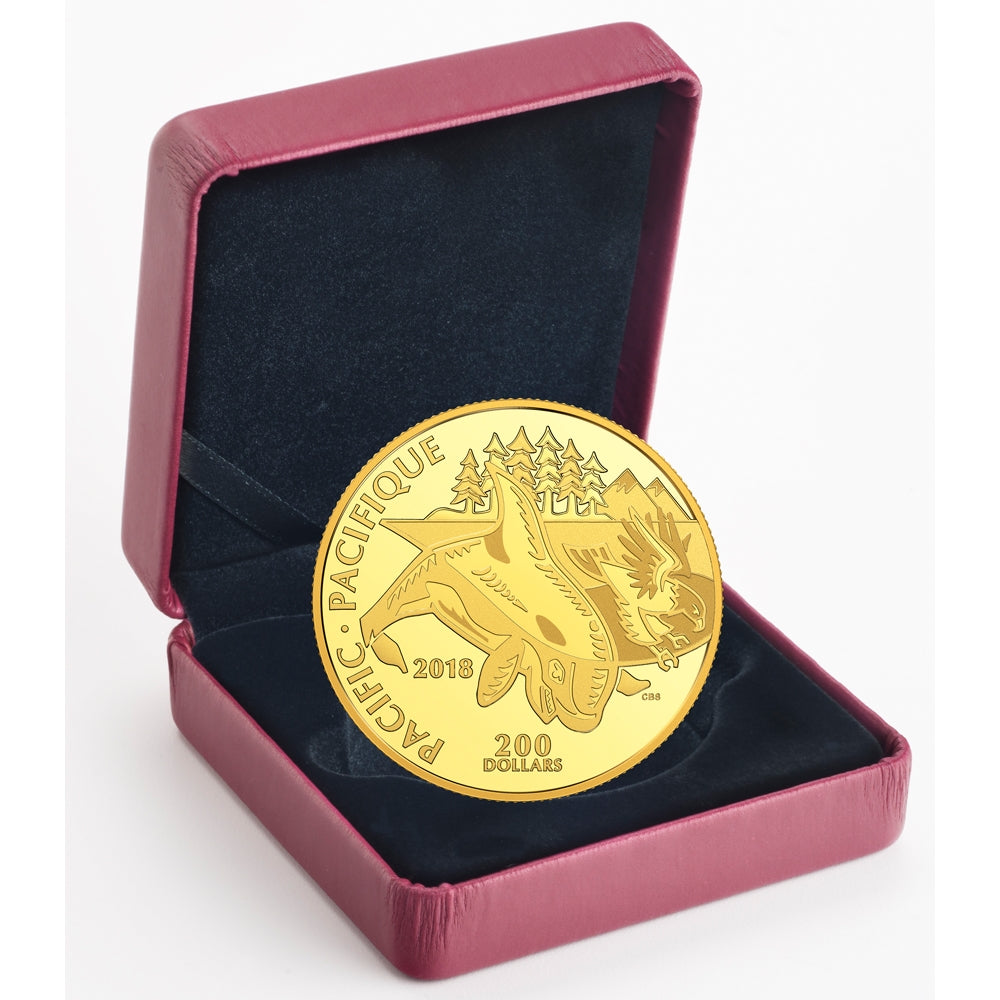 2018 $200 Canadian Coastal Symbols - The Pacific 1oz. Pure Gold Coin (TAX Exempt)