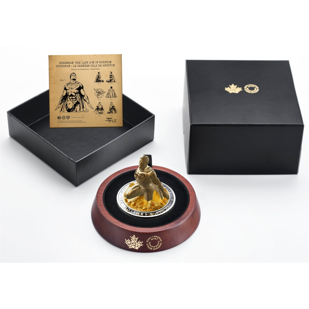 2018 Canada $100 Superman: The Last Son of Krypton Fine Silver Sculpture Coin