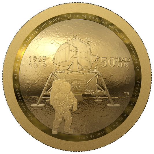 2019 Canada $100 50th Anniversary of the Apollo 11 Moon Landing Pure Gold (No Tax)