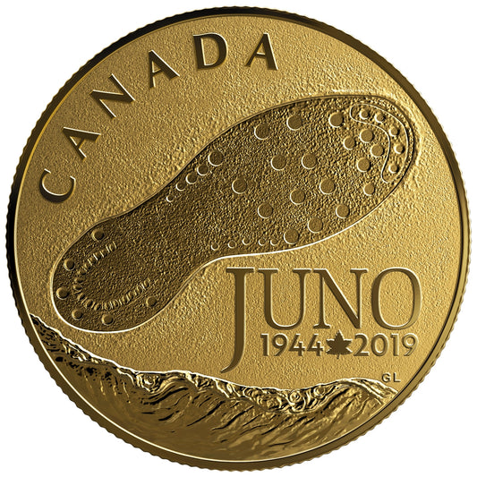 2019 Canada $100 75th Anniversary Normandy Campaign D-Day at Juno Beach 14KT Gold