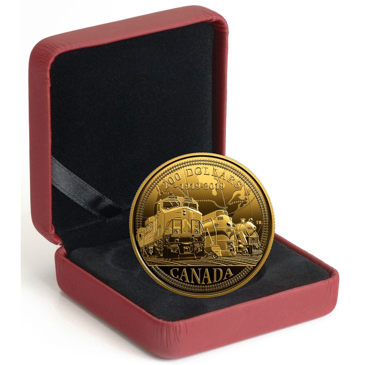 2019 Canada $200 100th Anniversary of CN 1/2 oz. Pure Gold (No Tax)