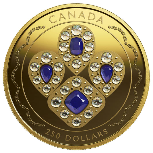 2019 Canada $250 Her Majesty Queen Elizabeth II's Sapphire Tiara Pure Gold (No Tax)