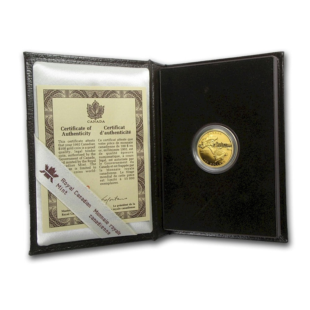 1992 Canada $100 Anniversary of the Founding of Montreal 14K Gold