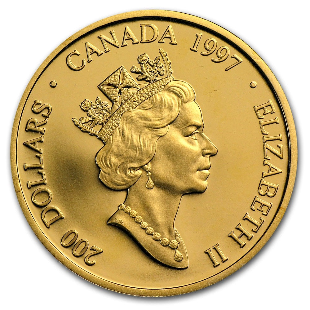 1997 Canada $200 Haida Raven Bringing Light to the World 22K Gold Coin