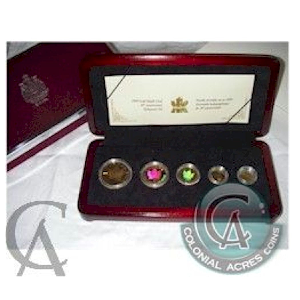 1999 Canada Gold Maple Leaf 5-coin Hologram Set (No Tax)