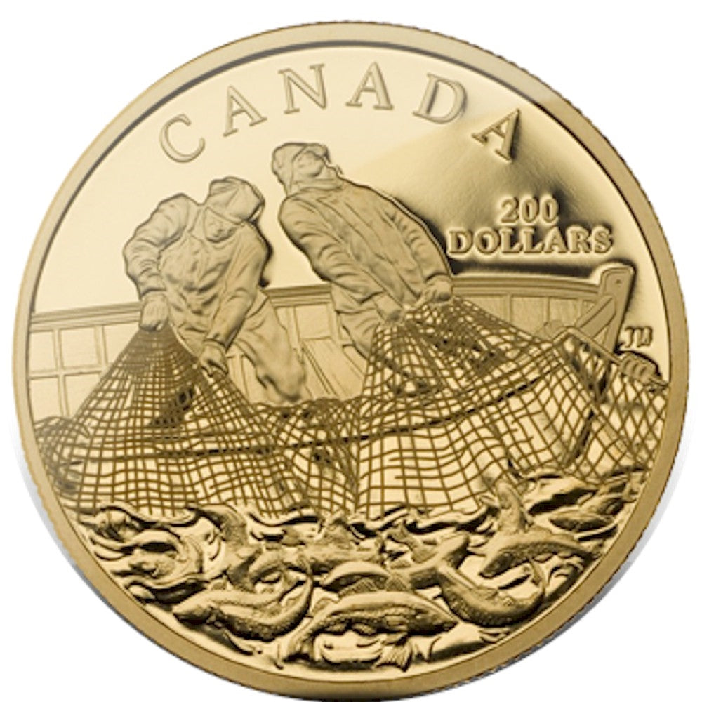 2007 Canada $200 Fishing Trade 22K Gold Coin