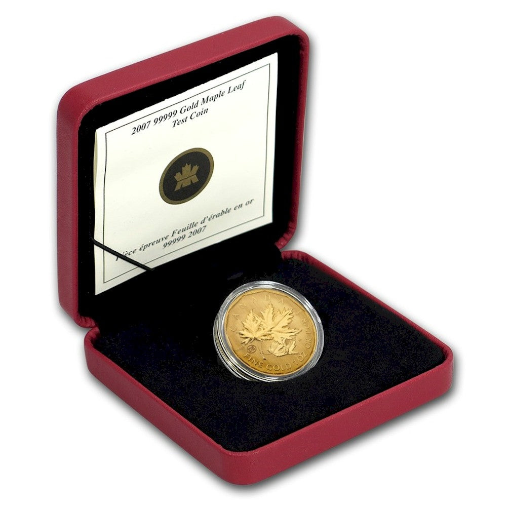 2007 Canada 99999 Gold Maple Leaf Bullion Test Coin (TAX Exempt)