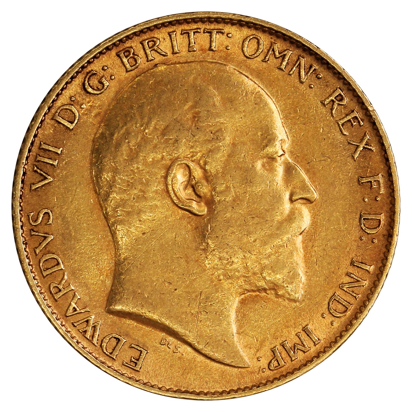 Great Britain 1910 Gold 1/2 Sovereign Almost Uncirculated (AU50)