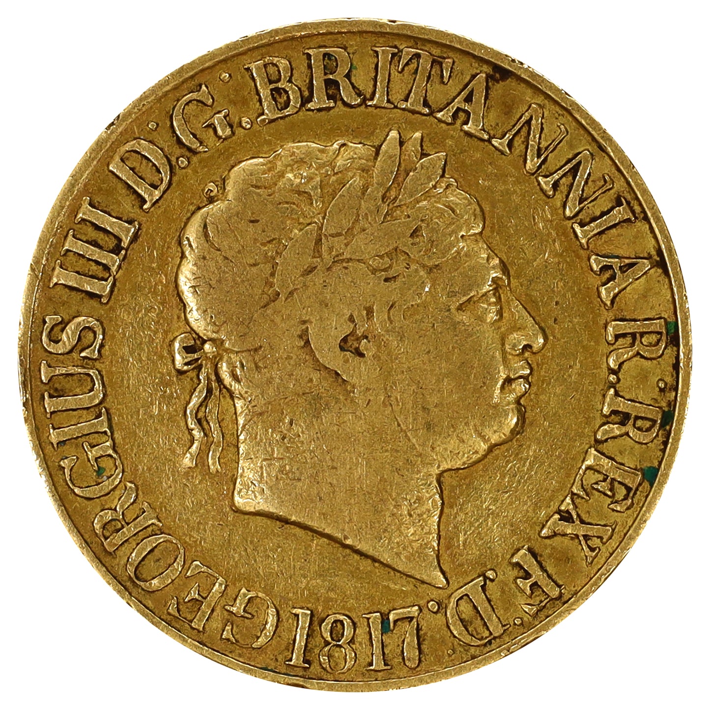 Great Britain 1817 George III Gold Sovereign F-VF (F15)