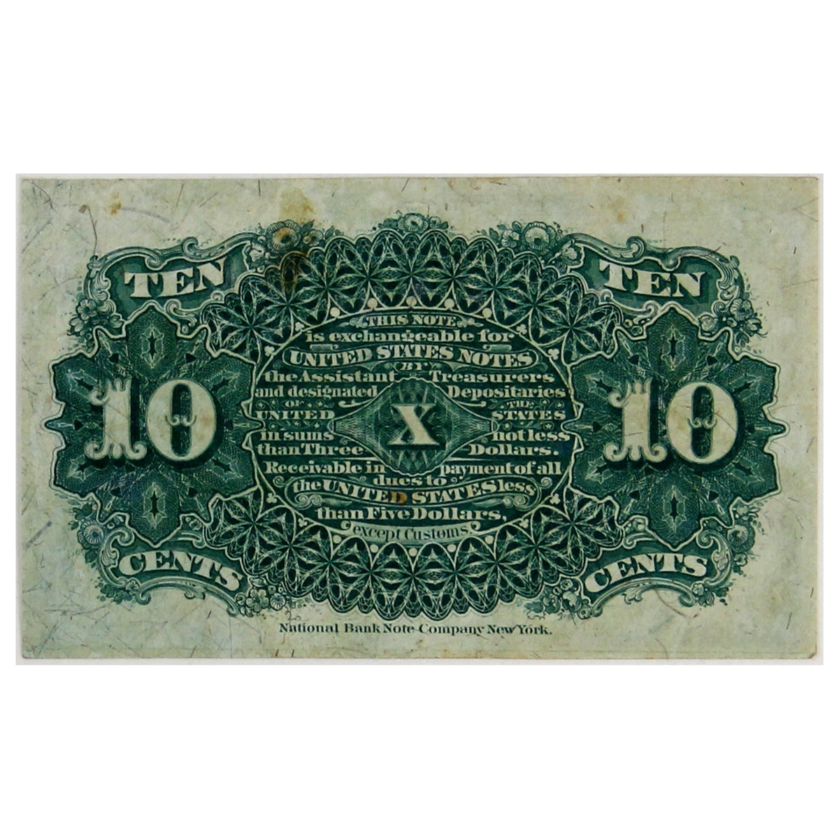 USA 1863 10 Cent Note, FR #1257, VF-EF