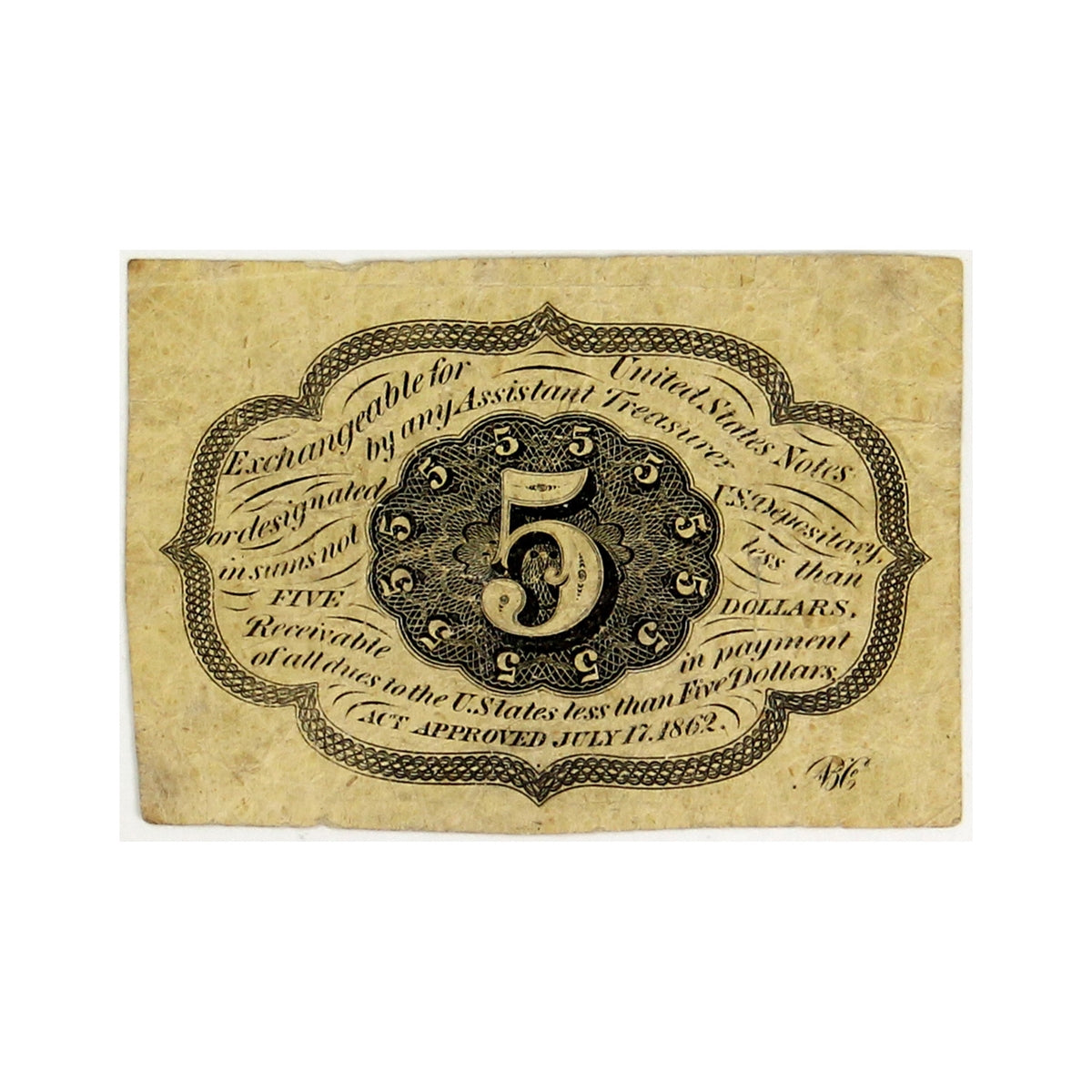 USA 1862 5 Cent Note, FR #230, F-VF