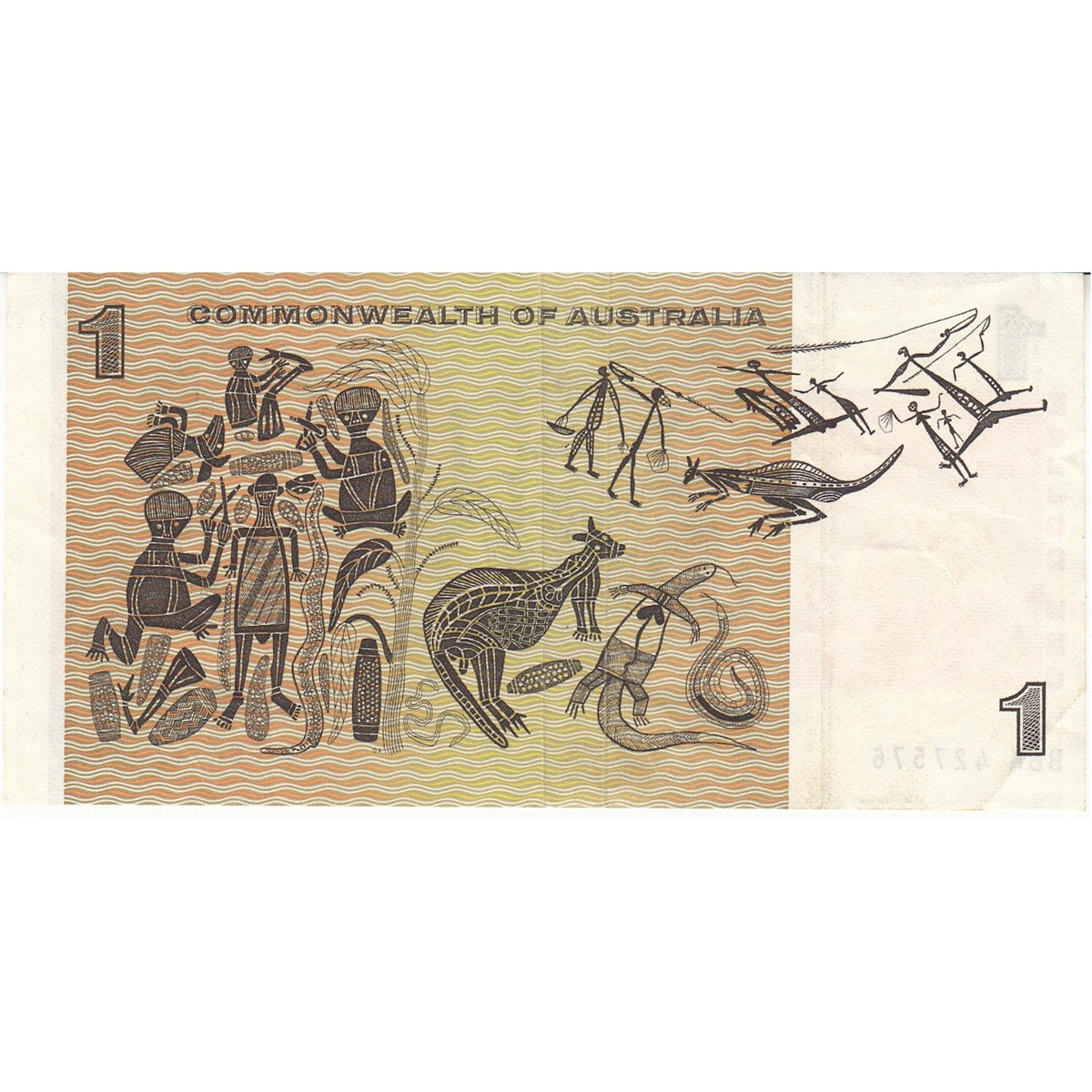 Australia 1972 1 Dollar Note, Pick #37d, VF-EF