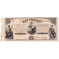 Hungary 1852 2 Forint Note, Pick #S142 Remainder, UNC