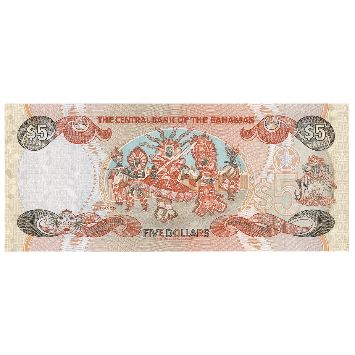 Bahamas 1997 5 Dollar Note, Pick #63a, UNC