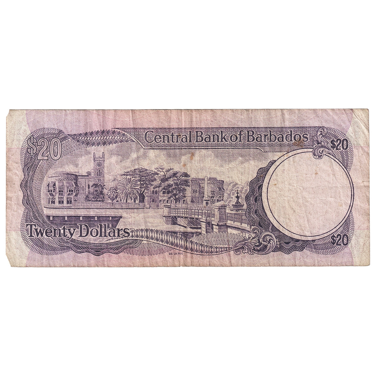 Barbados 1973 20 Dollar Note, Pick #34a, Circ