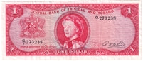 Trinidad & Tobago 1964 1 Dollar Note, Pick #26b, VF