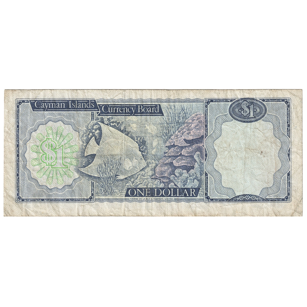 Cayman Islands L.1971 (1972) 1 Dollar Note, Pick #1a, A/1 VF