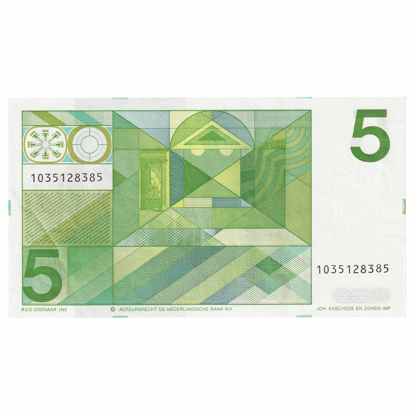 Netherlands 1973 5 Gulden Note, Pick #95, AU